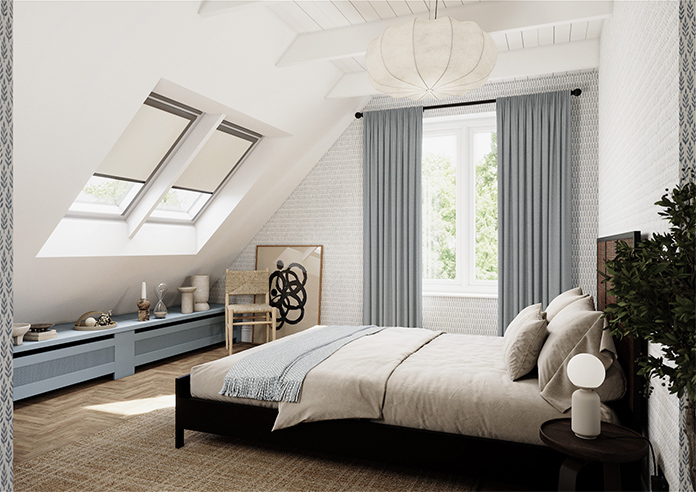 Soft Chevron, Lead Grey - Made to Measure Curtains - Image 7